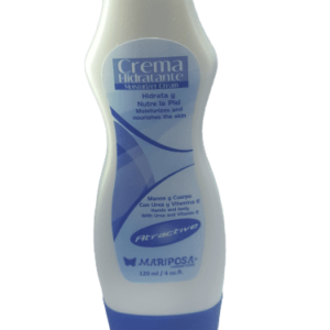 Crema Hidratante Atractive 120ML tiene elastina con alantoina y vitamina E. MARIPOSA